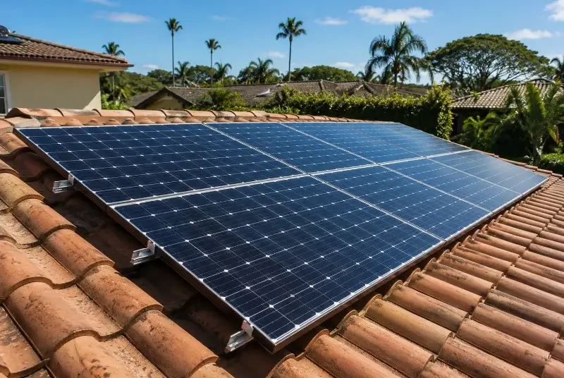 Installation de panneaux solaires aux Cluses
